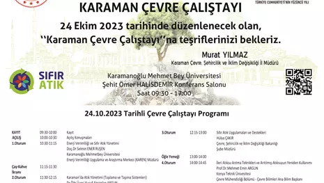 ÇEVRE ÇALIŞTAYI DAVETİ DUYURUSU